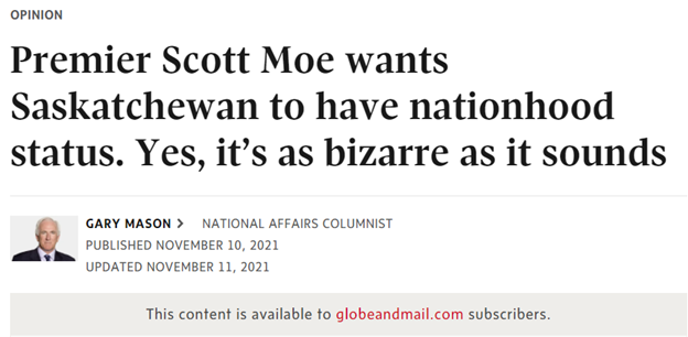 Globe and Mail won’t run SK energy minister letter to the editor in response to insult. Here it is